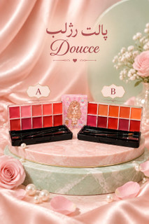 پالت رژ لب ۱۰ رنگ Doucce - سری A و B (میکس حرفهای)